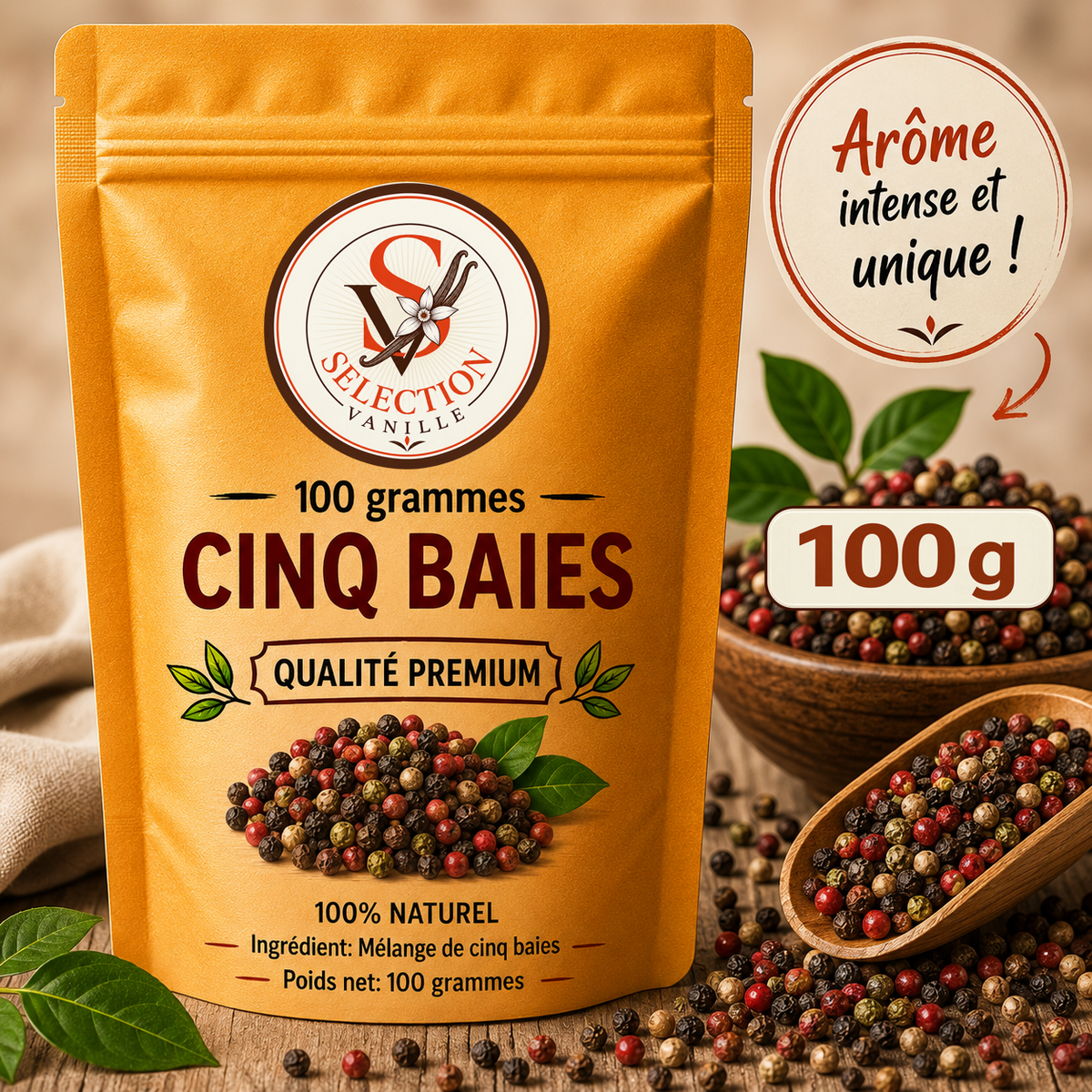 100G POIVRE CINQ BAIES