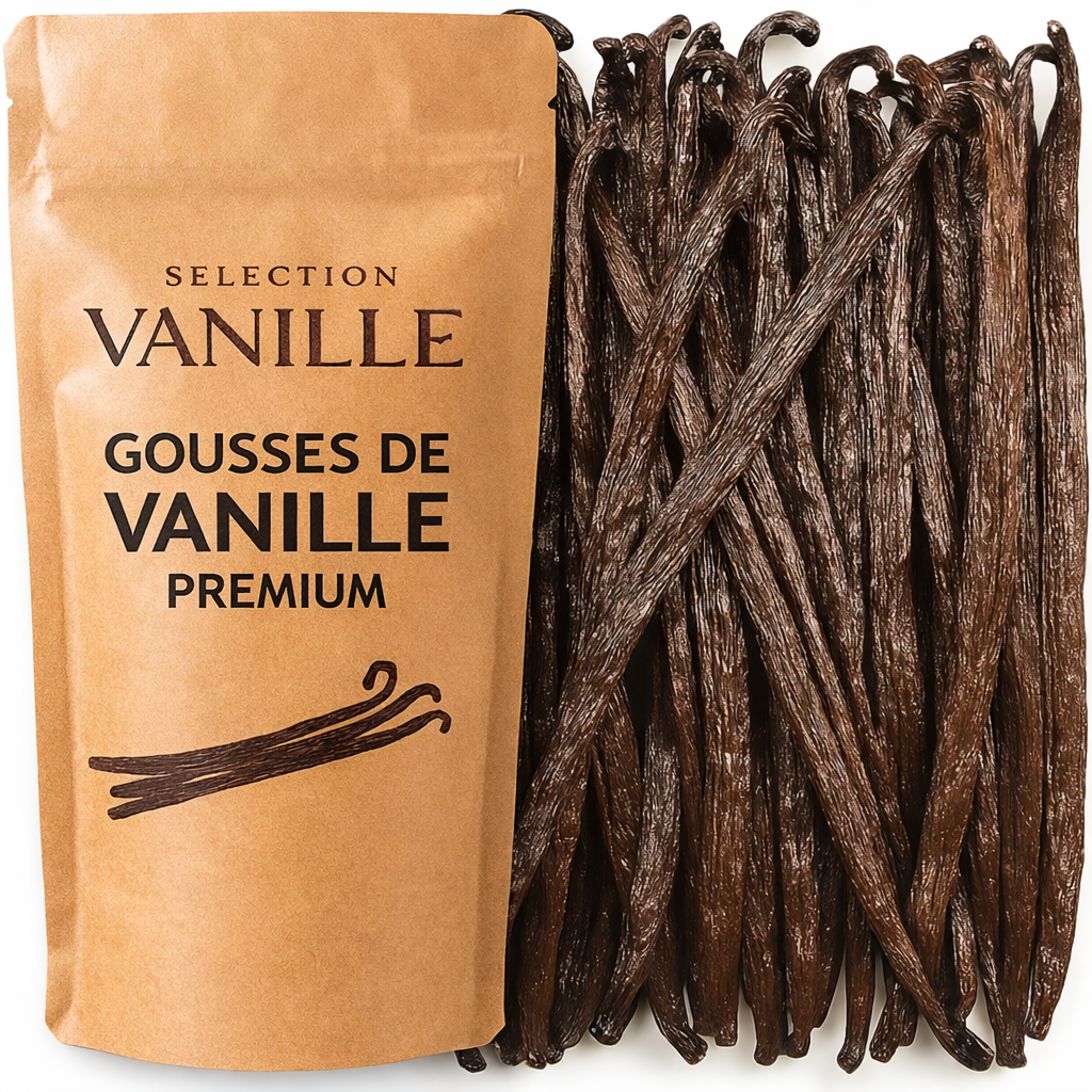 1 KG - GOUSSES DE VANILLE 14/16 CM (environ 350 gousses)